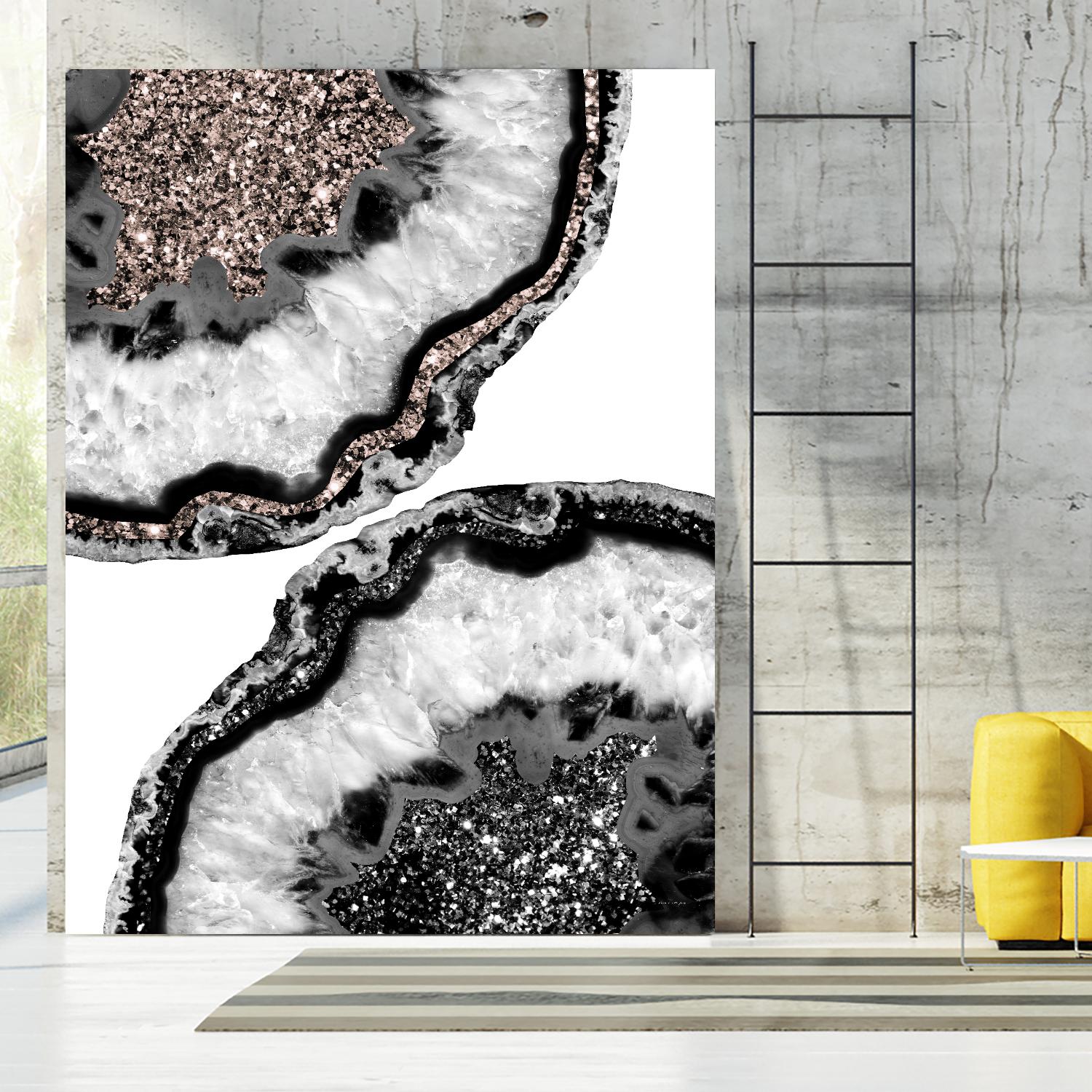 Yin Yang Agate Glitter Glam #1 #gem #decor #art by Anita's & Bella's Art on GIANT ART