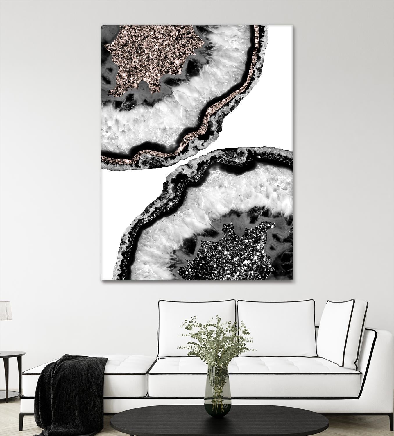 Yin Yang Agate Glitter Glam #1 #gem #decor #art by Anita's & Bella's Art on GIANT ART