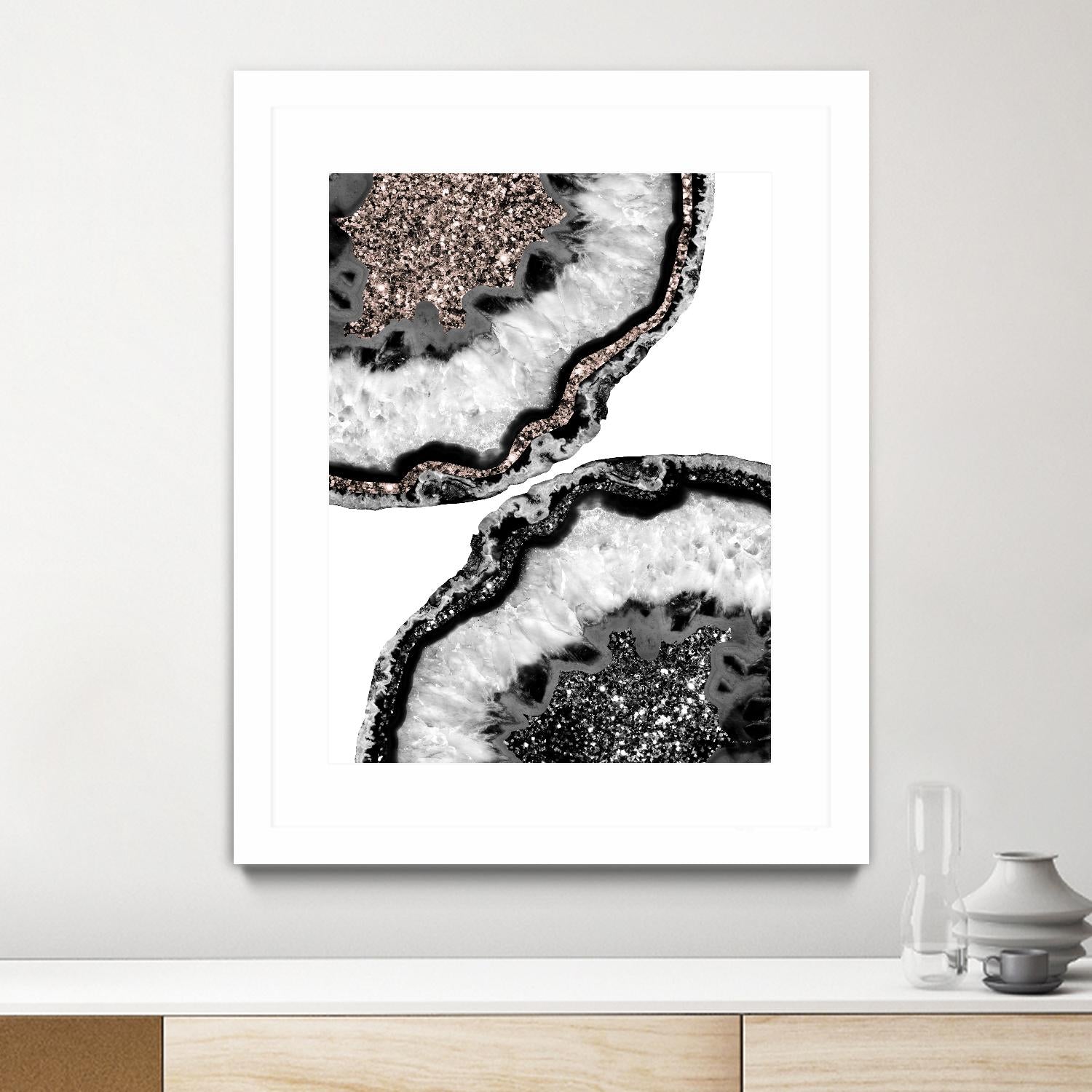 Yin Yang Agate Glitter Glam #1 #gem #decor #art by Anita's & Bella's Art on GIANT ART