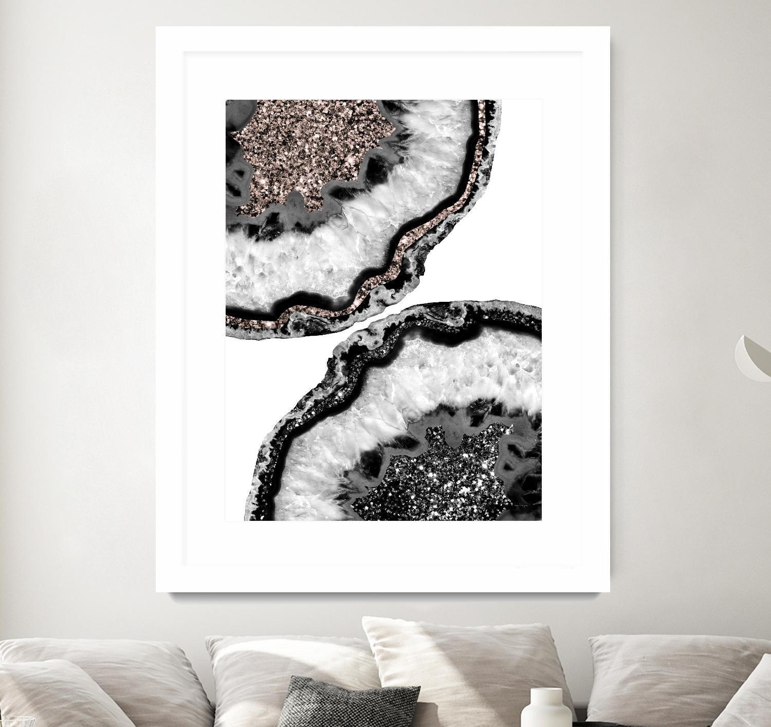 Yin Yang Agate Glitter Glam #1 #gem #decor #art by Anita's & Bella's Art on GIANT ART