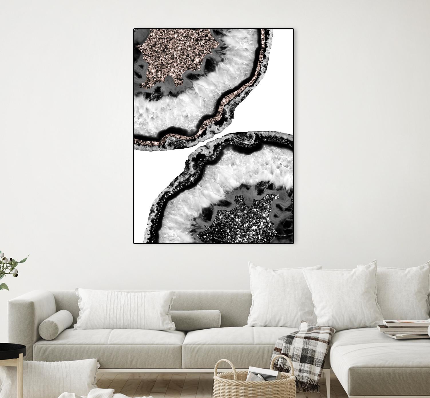 Yin Yang Agate Glitter Glam #1 #gem #decor #art by Anita's & Bella's Art on GIANT ART