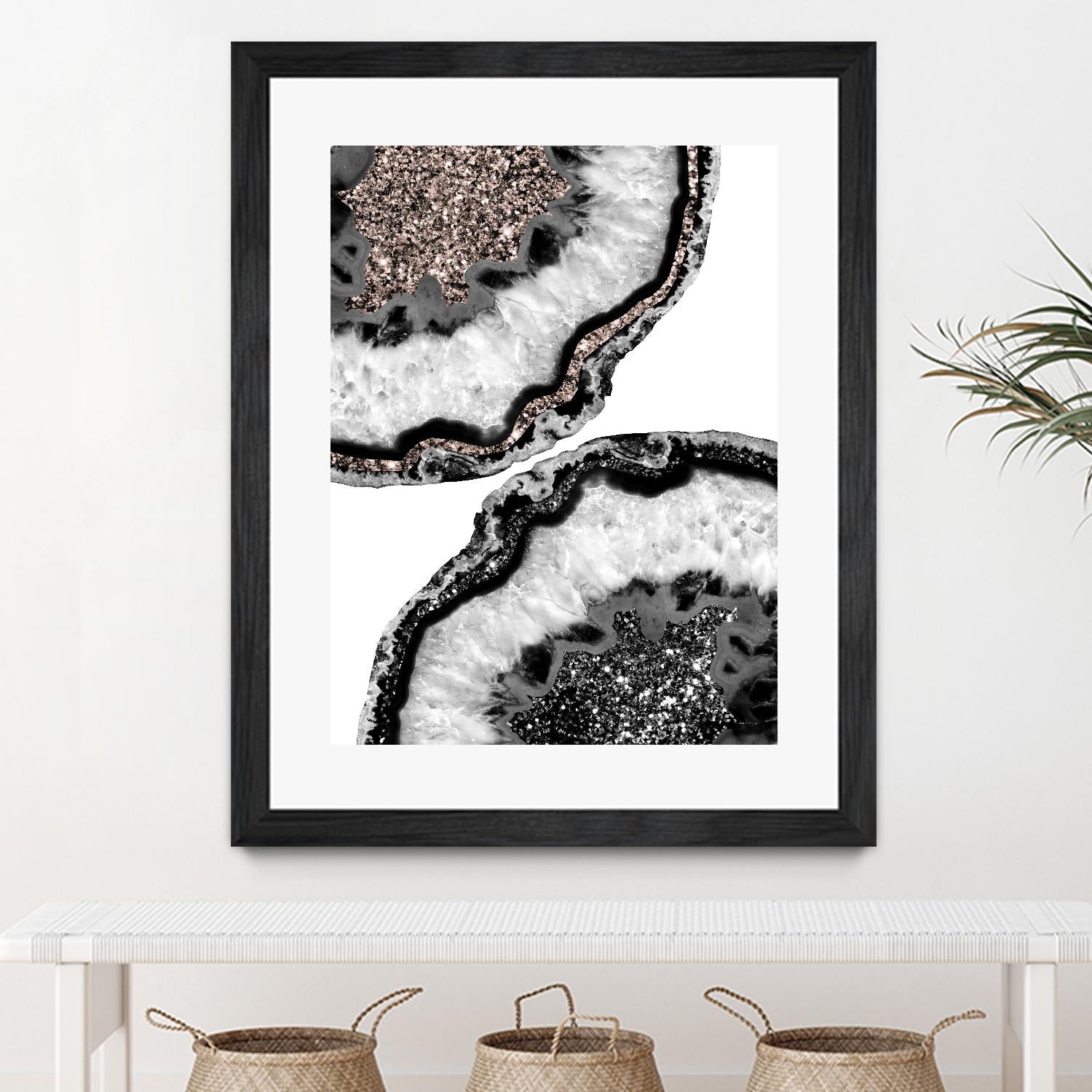 Yin Yang Agate Glitter Glam #1 #gem #decor #art by Anita's & Bella's Art on GIANT ART