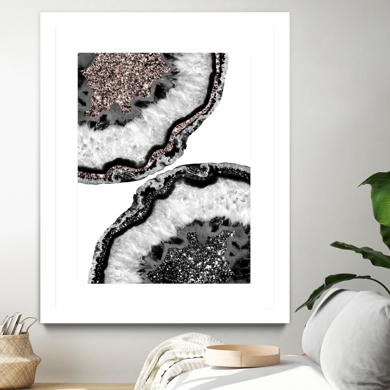 Yin Yang Agate Glitter Glam #1 #gem #decor #art by Anita's & Bella's Art on GIANT ART