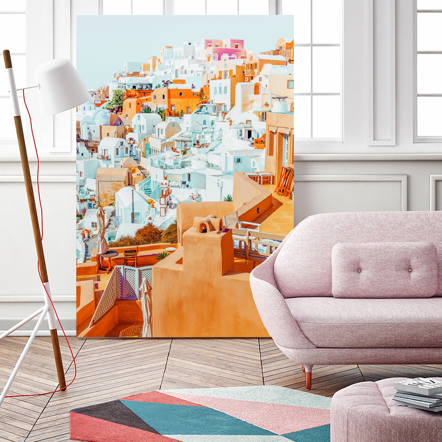 Santorini Vacay by 83 Oranges on GIANT ART - orange digital greece