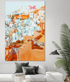 Santorini Vacay by 83 Oranges on GIANT ART - orange digital greece