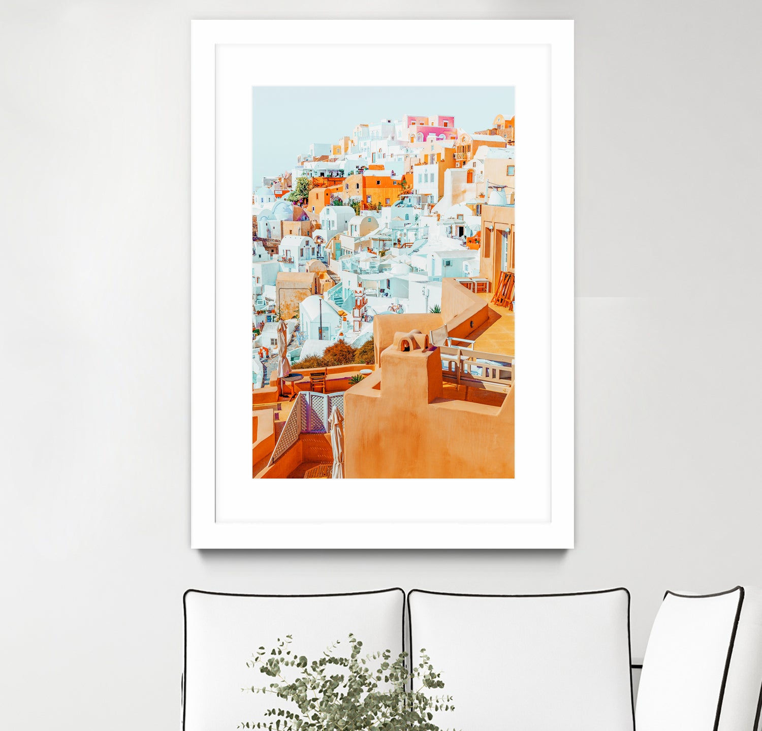 Santorini Vacay by 83 Oranges on GIANT ART - orange digital greece