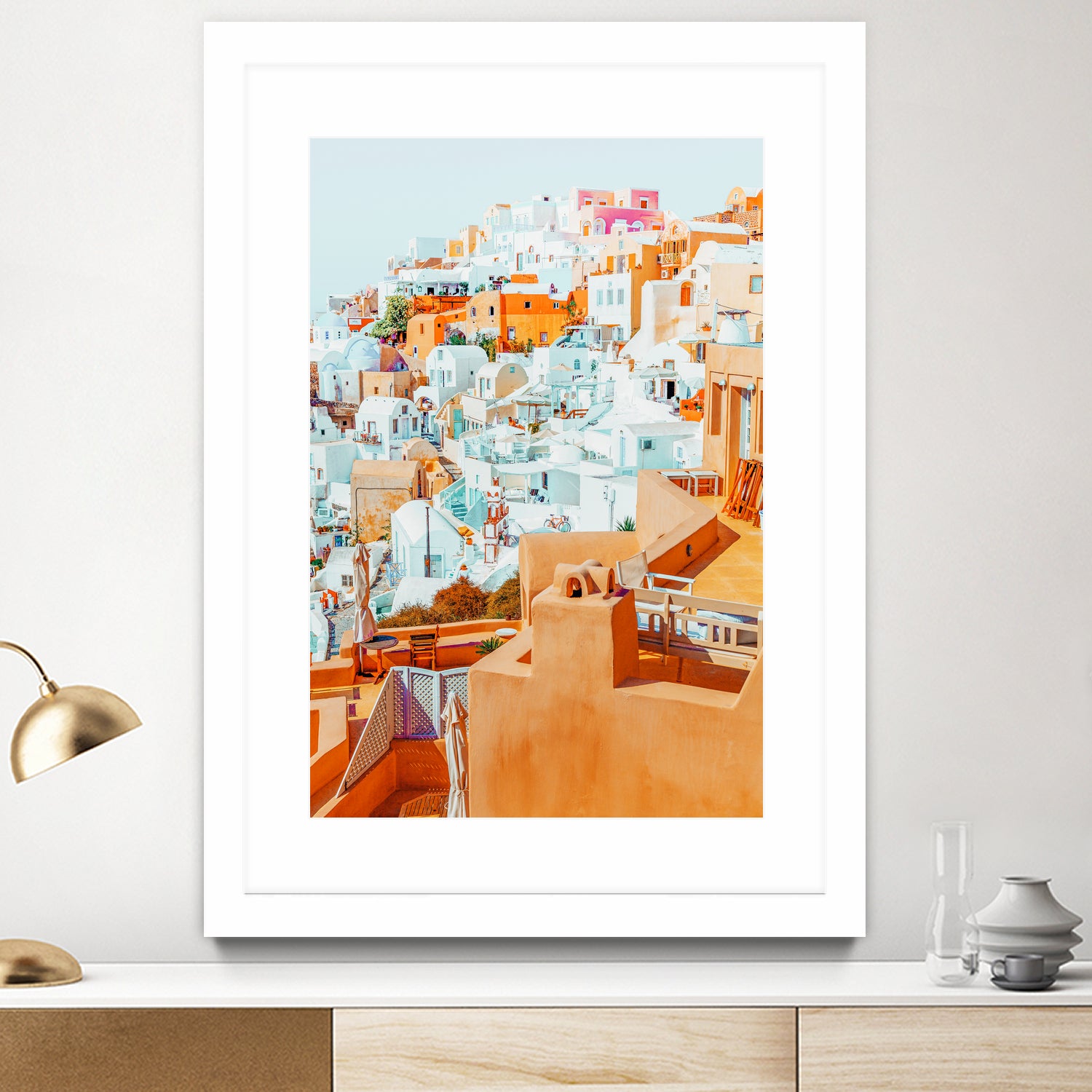 Santorini Vacay by 83 Oranges on GIANT ART - orange digital greece