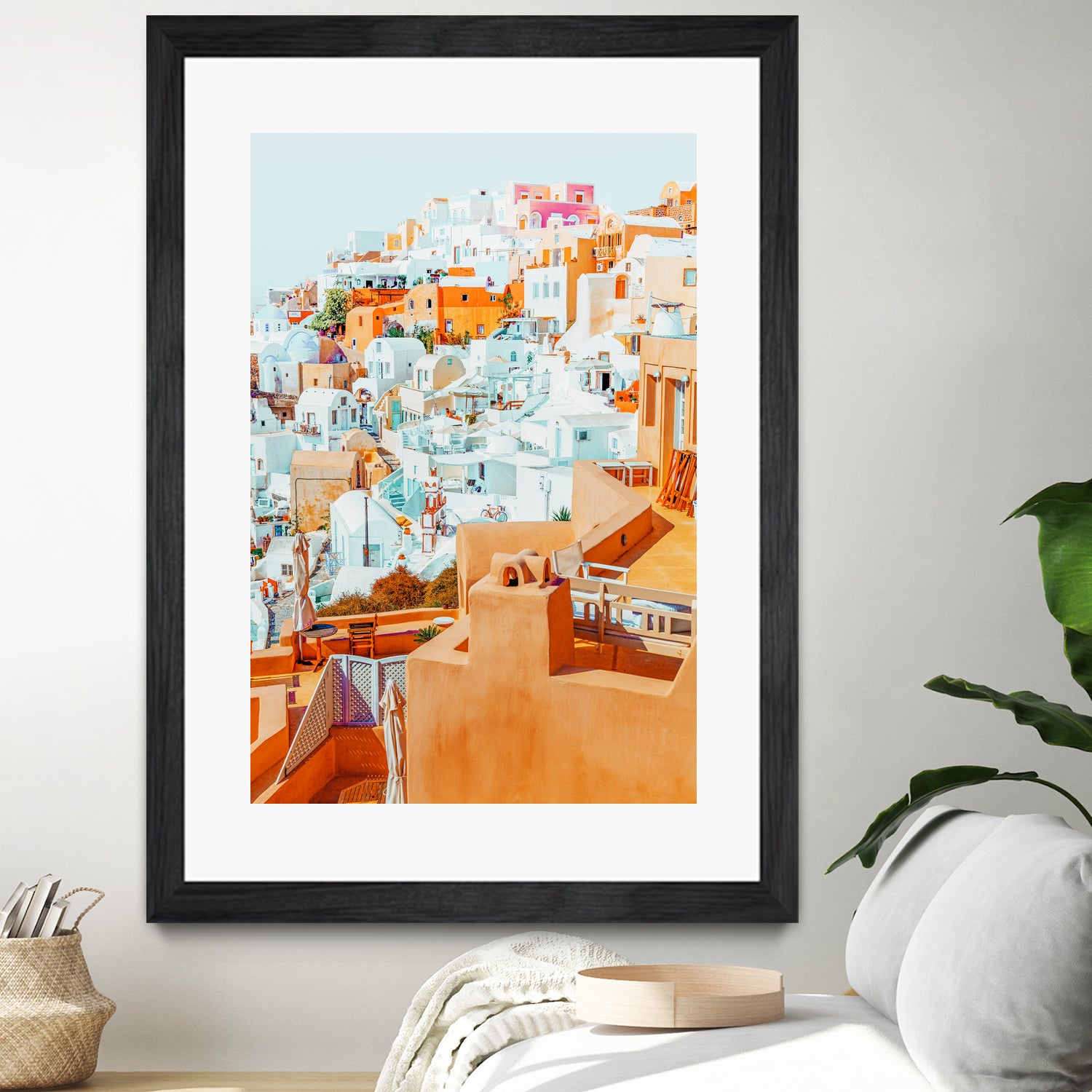 Santorini Vacay by 83 Oranges on GIANT ART - orange digital greece