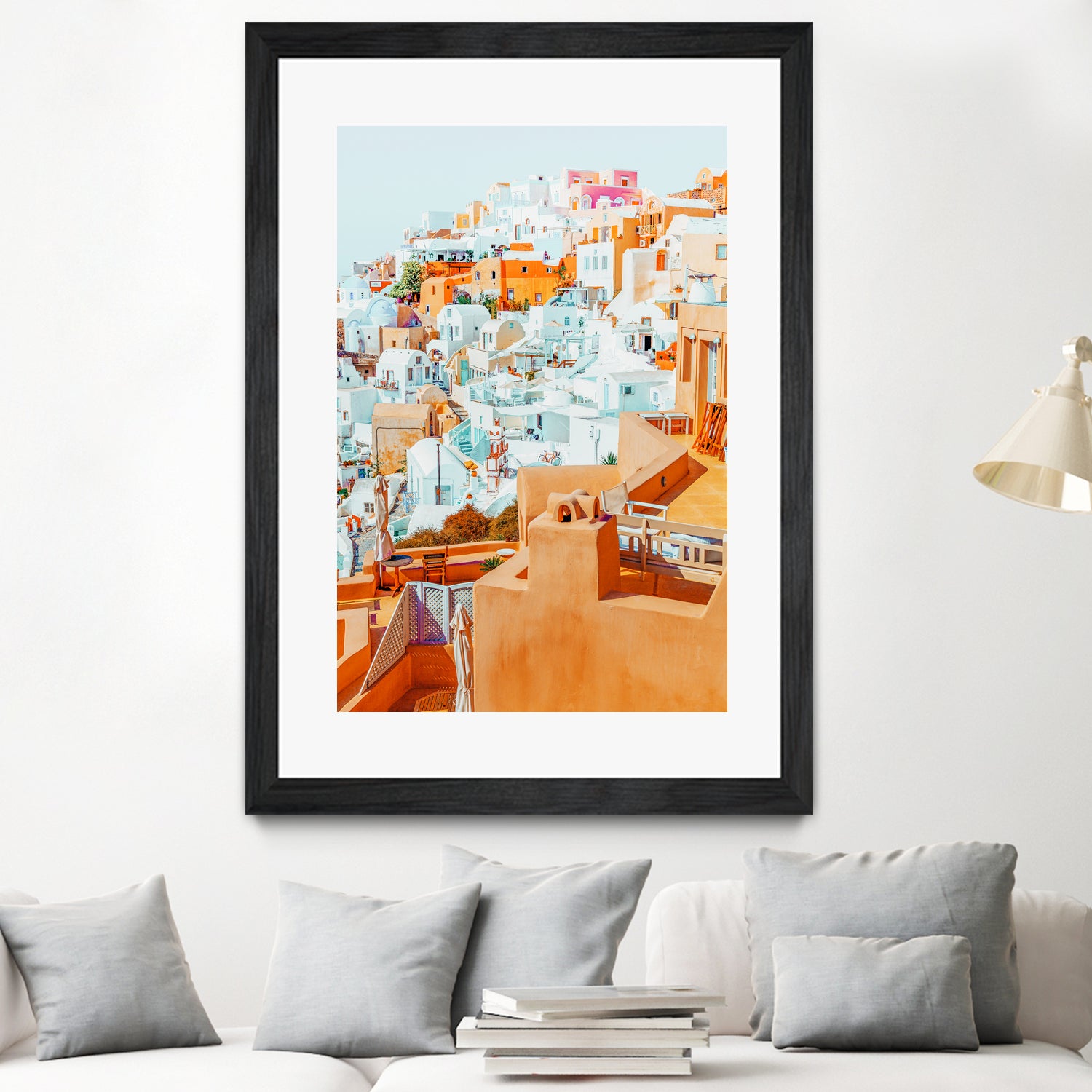 Santorini Vacay by 83 Oranges on GIANT ART - orange digital greece