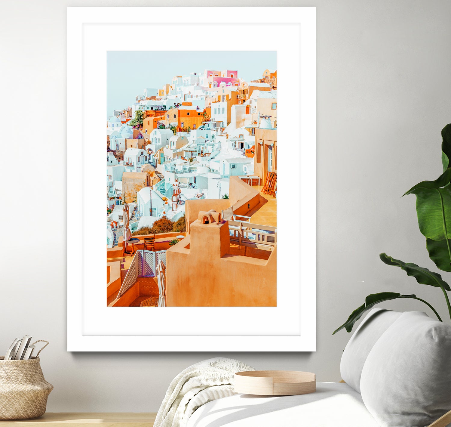 Santorini Vacay by 83 Oranges on GIANT ART - orange digital greece