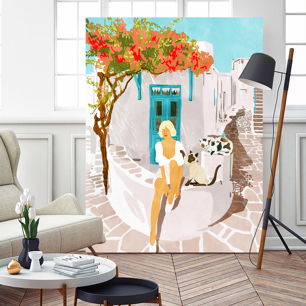 Greek Vacay by 83 Orange on GIANT ART - orange costal vacation