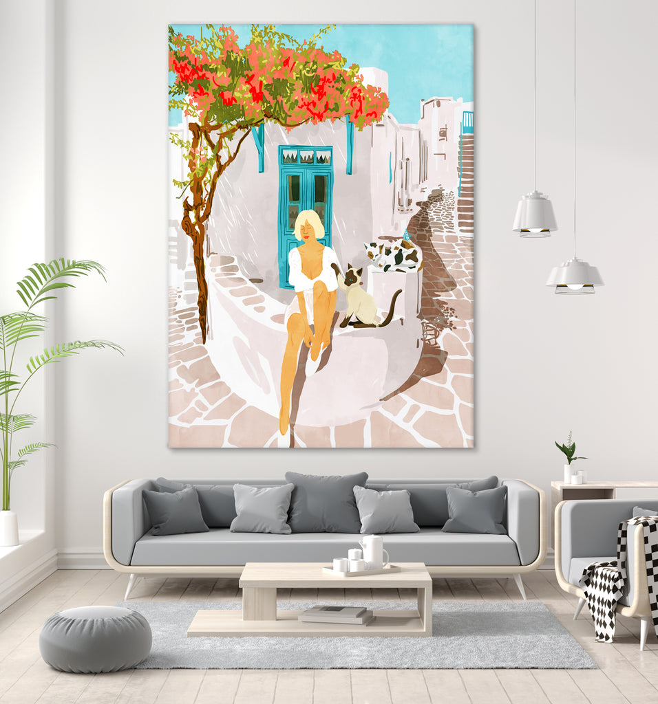 Greek Vacay by 83 Orange on GIANT ART - orange costal vacation