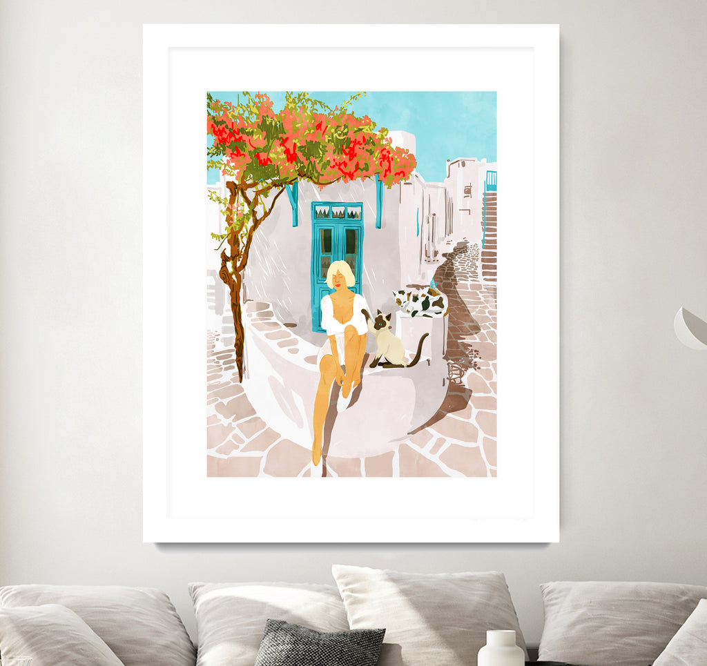 Greek Vacay by 83 Orange on GIANT ART - orange costal vacation