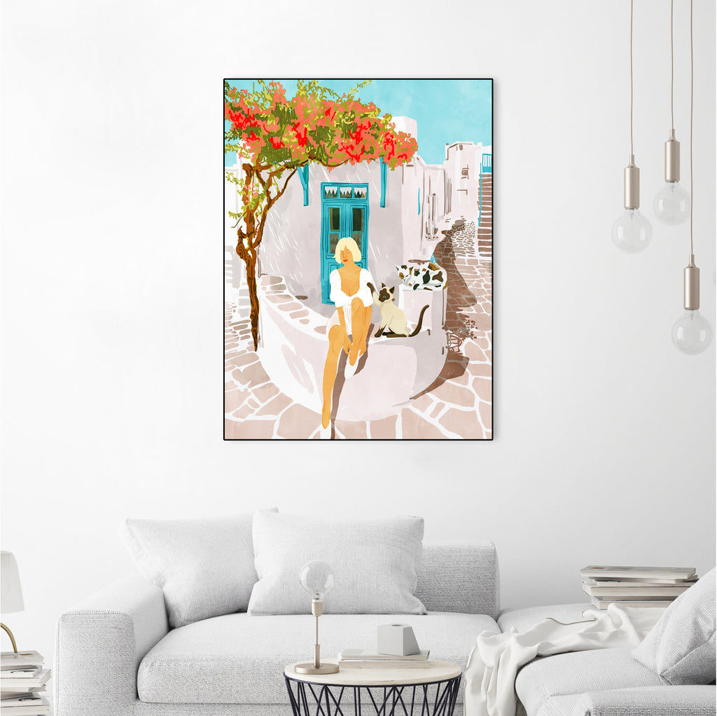 Greek Vacay by 83 Orange on GIANT ART - orange costal vacation