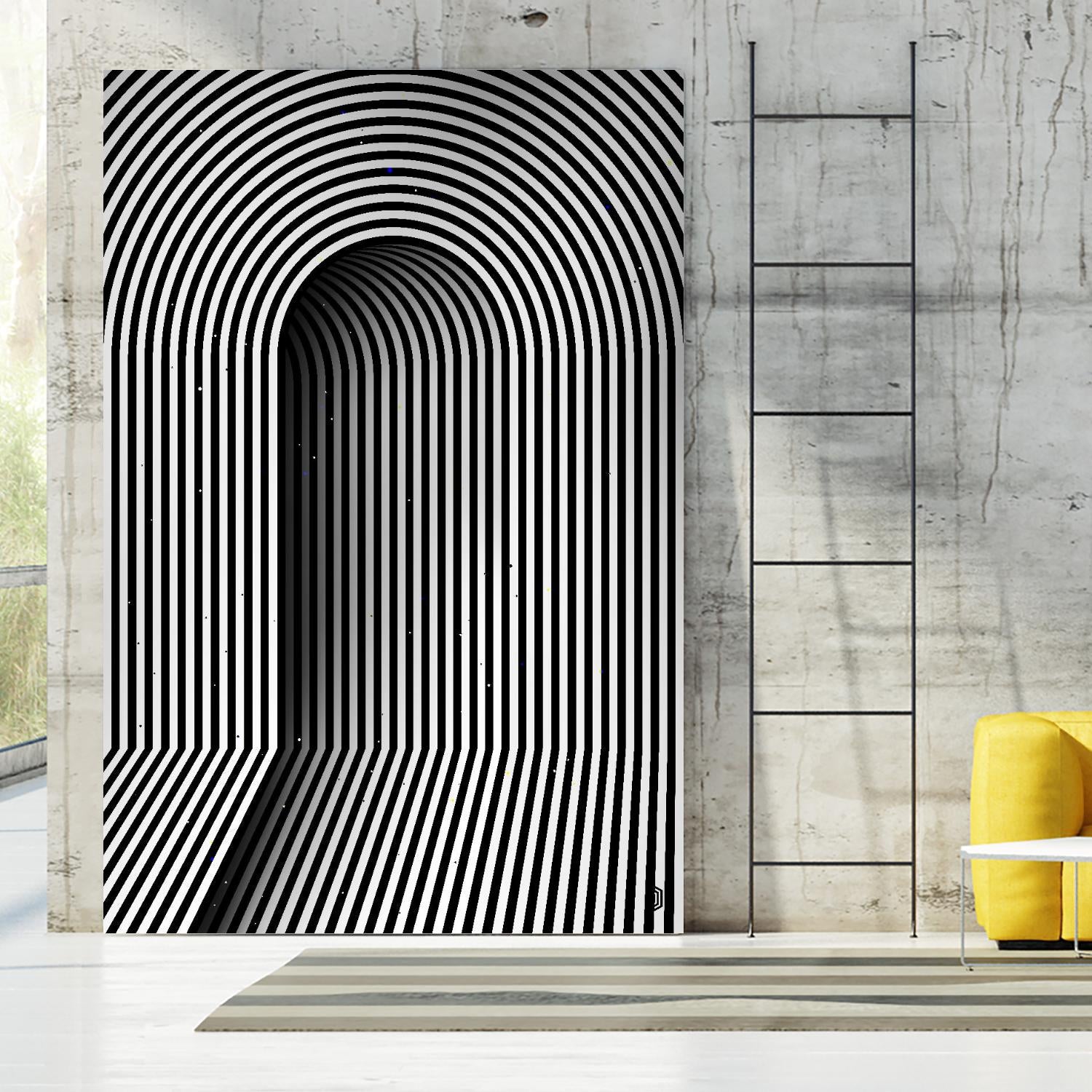 Hidden door par Divin Creador sur GIANT ART - blanc noir et blanc 