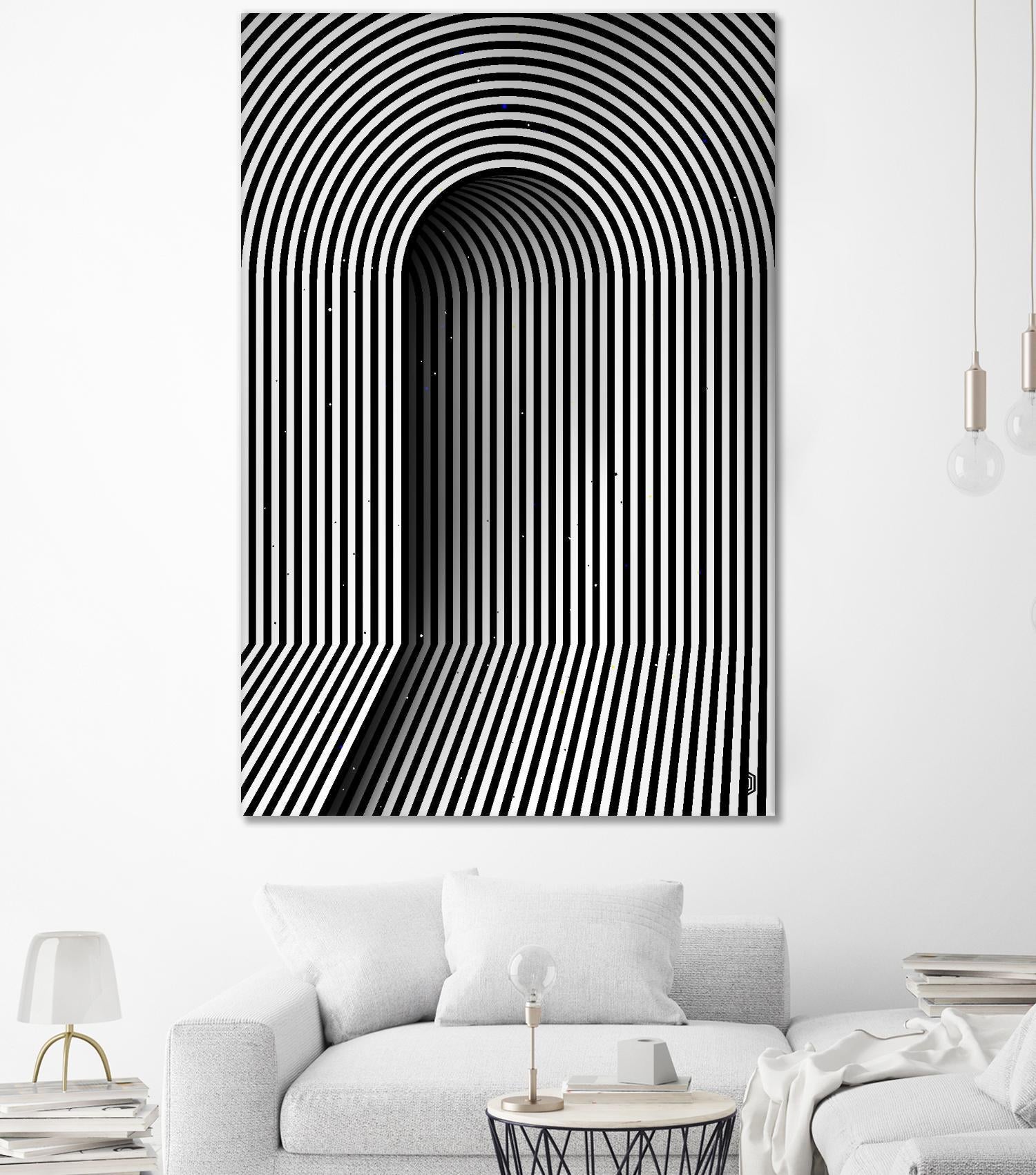 Hidden door par Divin Creador sur GIANT ART - blanc noir et blanc 