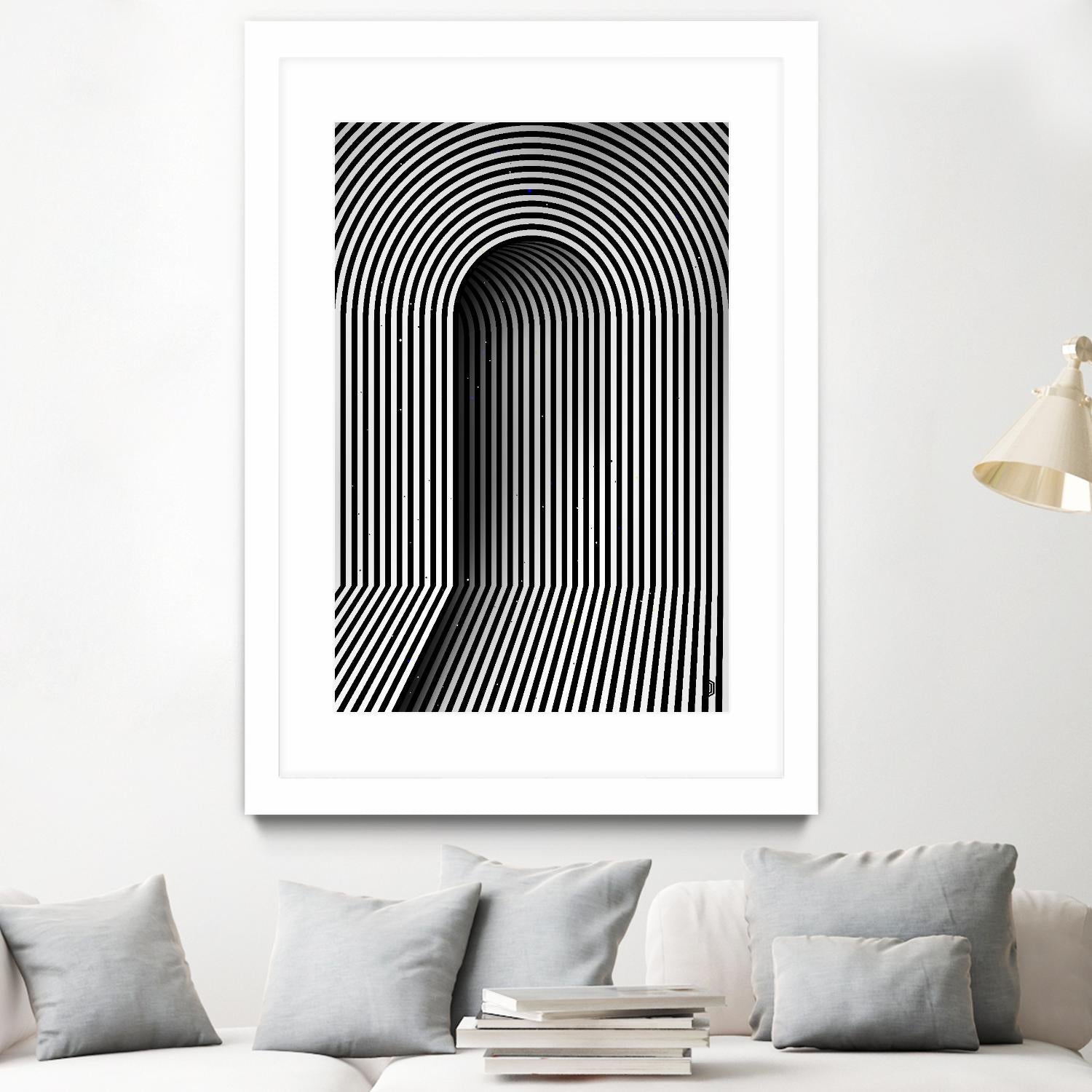 Hidden door par Divin Creador sur GIANT ART - blanc noir et blanc 