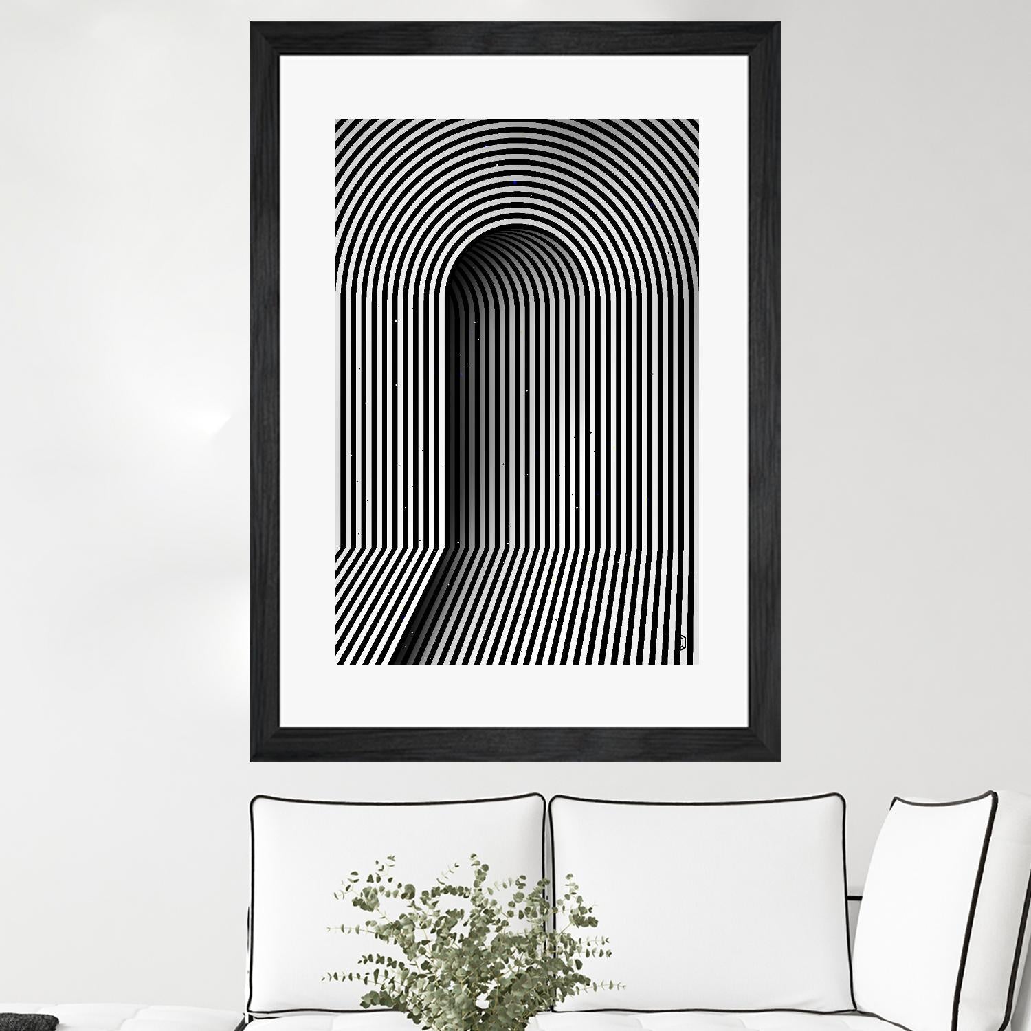 Hidden door par Divin Creador sur GIANT ART - blanc noir et blanc 