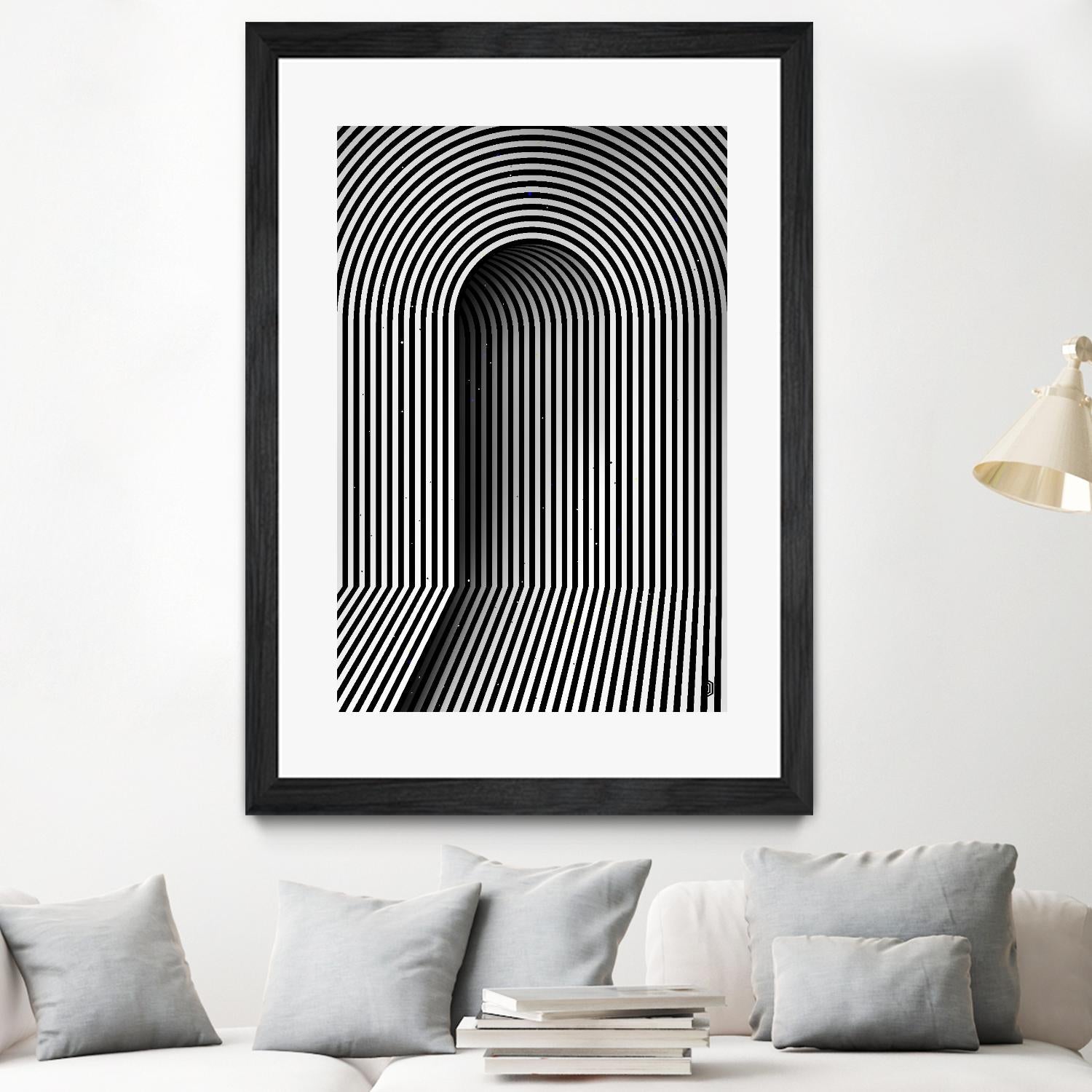 Hidden door by Divin Creador on GIANT ART - white black & white 