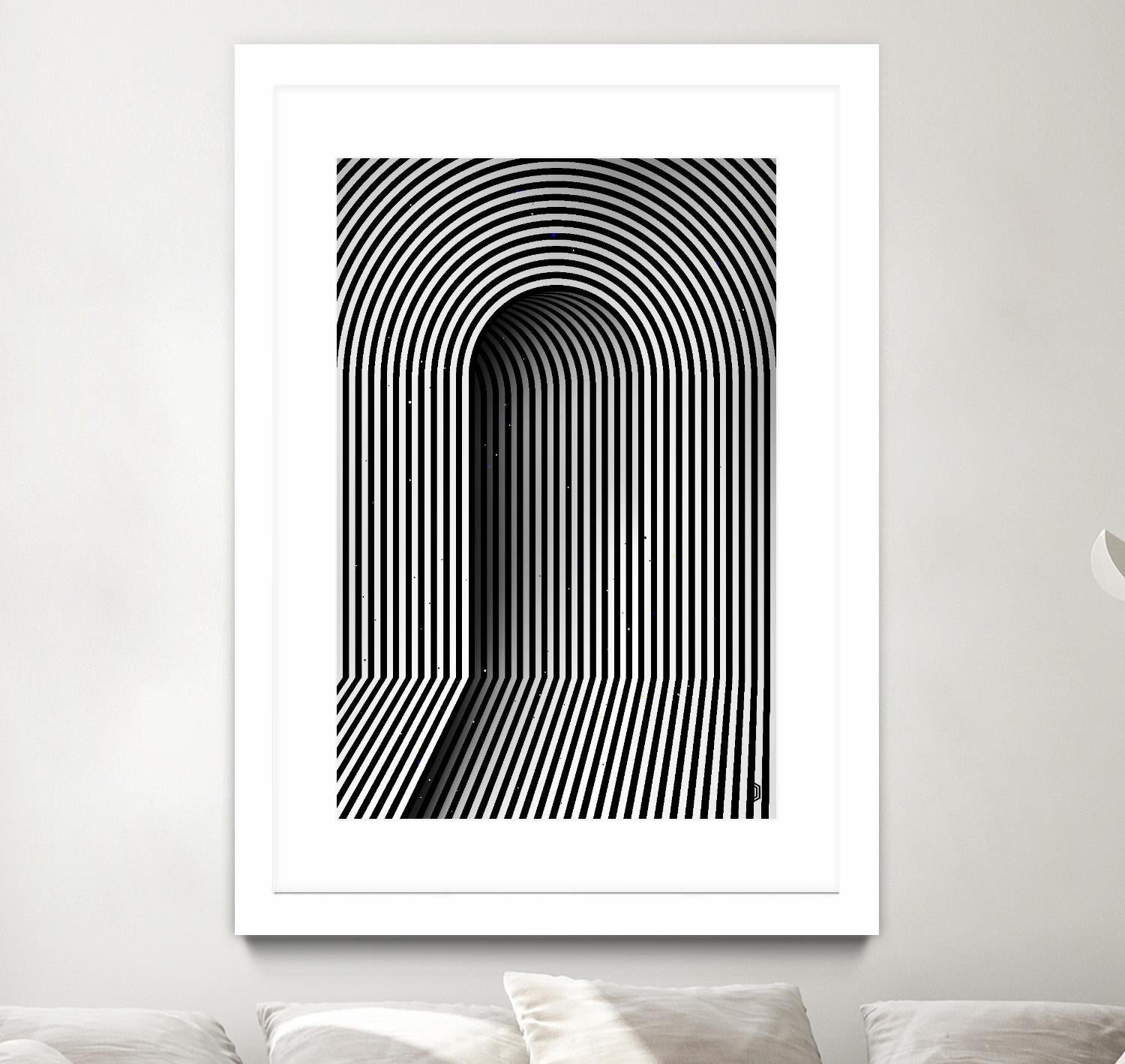 Hidden door par Divin Creador sur GIANT ART - blanc noir et blanc 