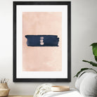 Blush & Navy Shapes II Contemporary Art Study by Nordic Print Studio on GIANT ART