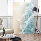 Soft Teal Gold Ocean Dream Waves #1  by Anita's & Bella's Art on GIANT ART - beige coastal sand