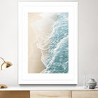 Soft Teal Gold Ocean Dream Waves #1  by Anita's & Bella's Art on GIANT ART - beige coastal sand