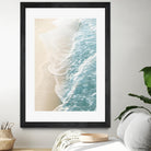 Soft Teal Gold Ocean Dream Waves #1  by Anita's & Bella's Art on GIANT ART - beige coastal sand