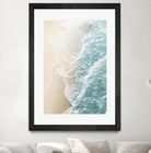 Soft Teal Gold Ocean Dream Waves #1  by Anita's & Bella's Art on GIANT ART - beige coastal sand