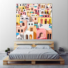 Pastel Cityscape by 83 Oranges on GIANT ART - pink digital greece