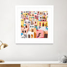 Pastel Cityscape by 83 Oranges on GIANT ART - pink digital greece