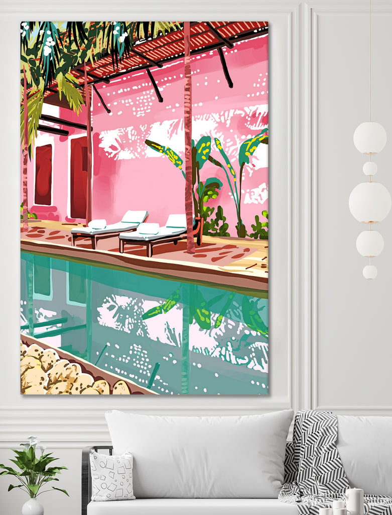 Vacay Villa by 83 oranges on GIANT ART - pink digital pool