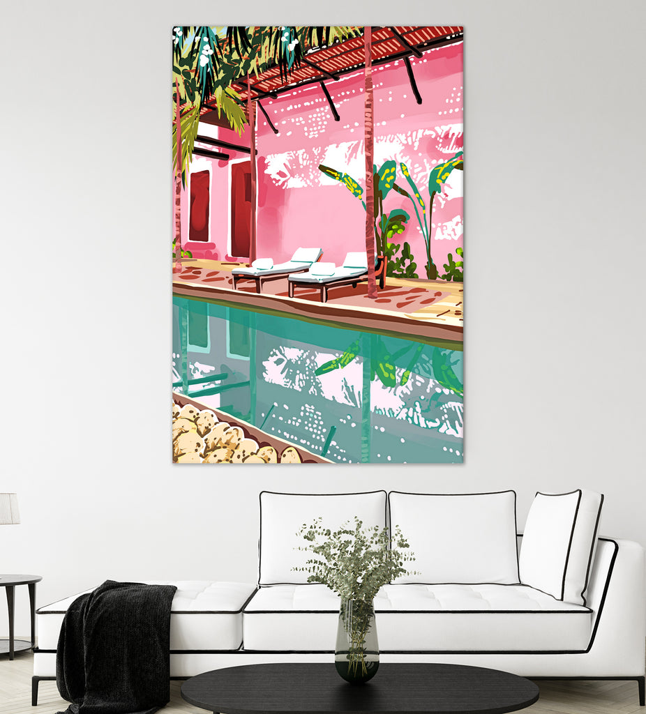 Vacay Villa by 83 oranges on GIANT ART - pink digital pool