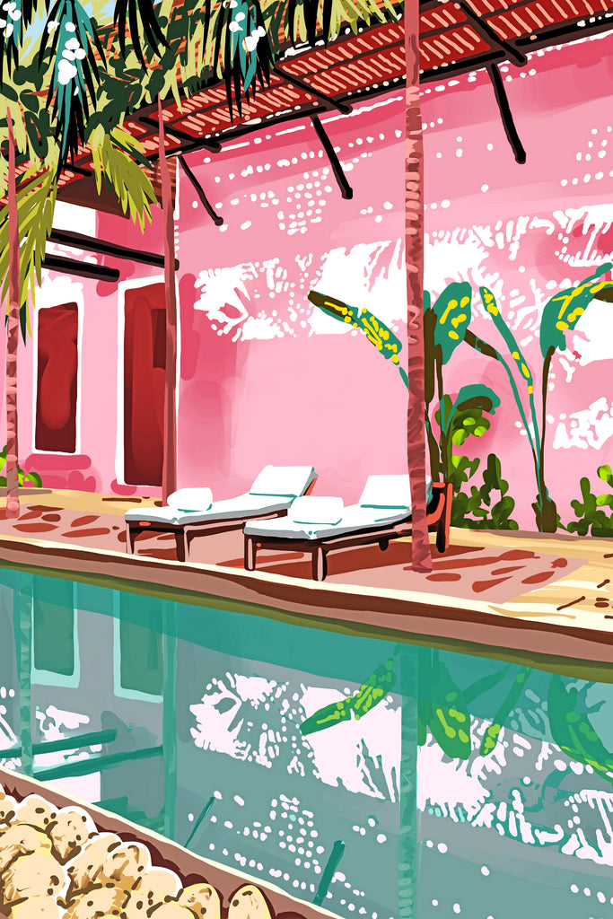 Vacay Villa by 83 oranges on GIANT ART - pink digital pool