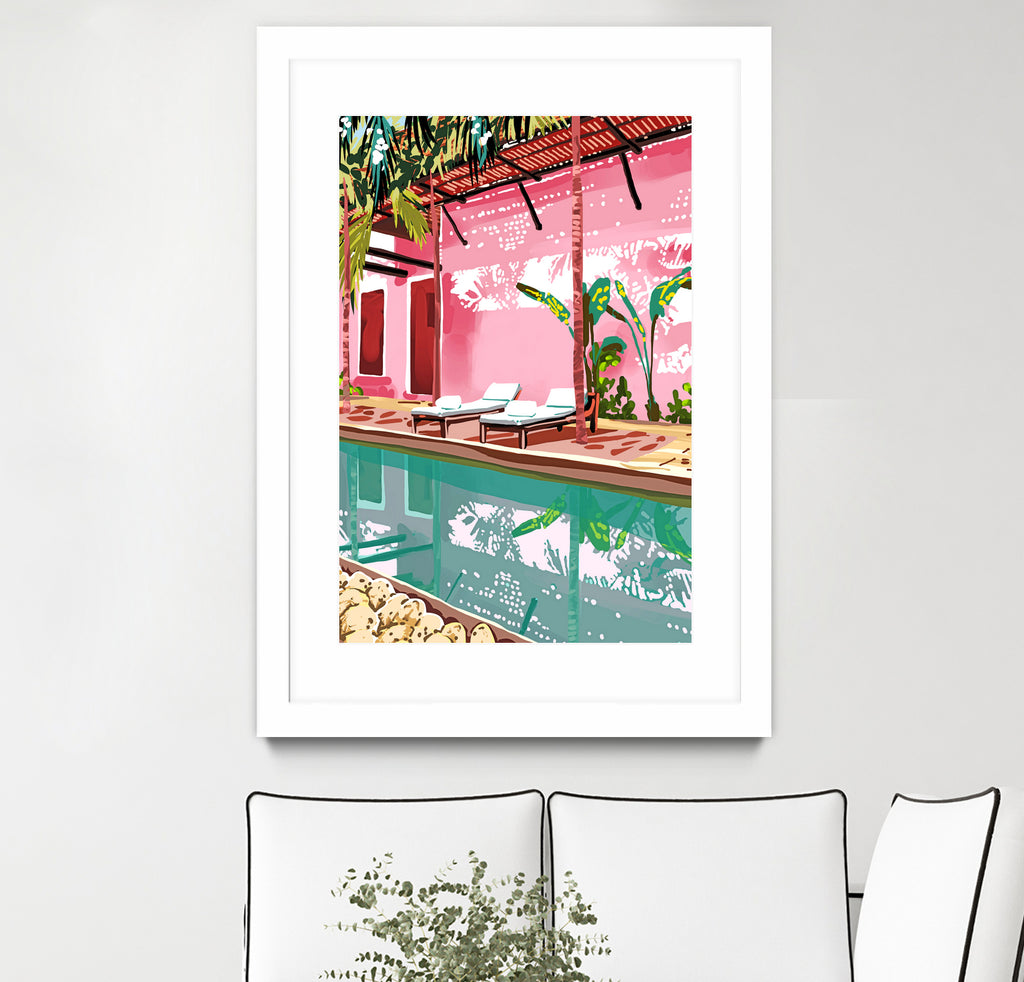 Vacay Villa by 83 oranges on GIANT ART - pink digital pool