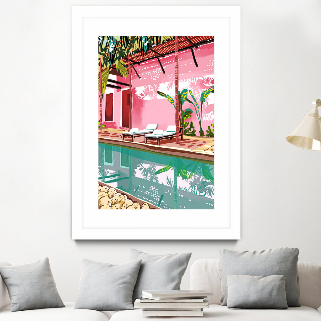 Vacay Villa by 83 oranges on GIANT ART - pink digital pool