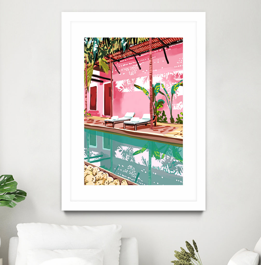 Vacay Villa by 83 oranges on GIANT ART - pink digital pool