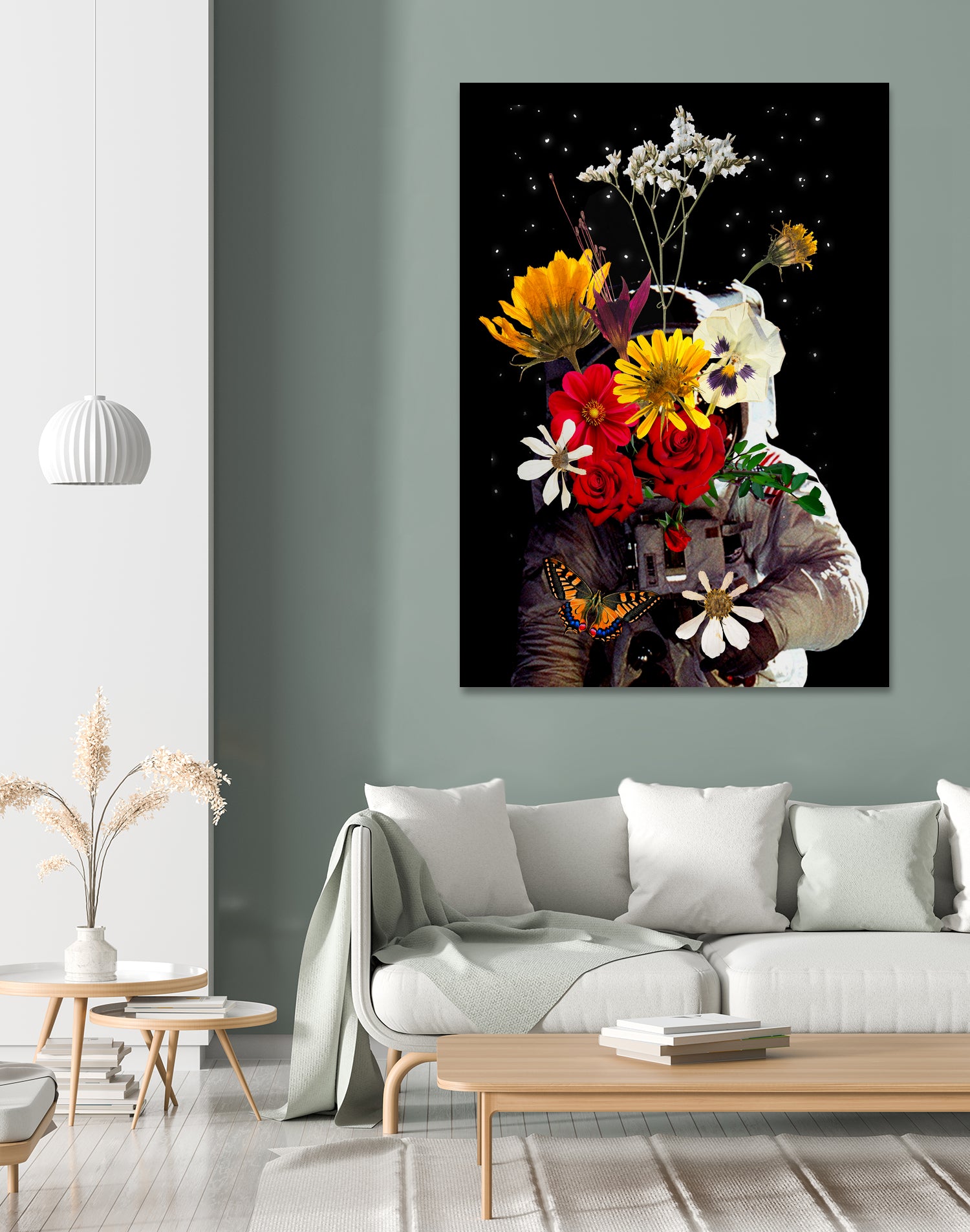 Astronaut with Flowers by Edson Ramos on GIANT ART