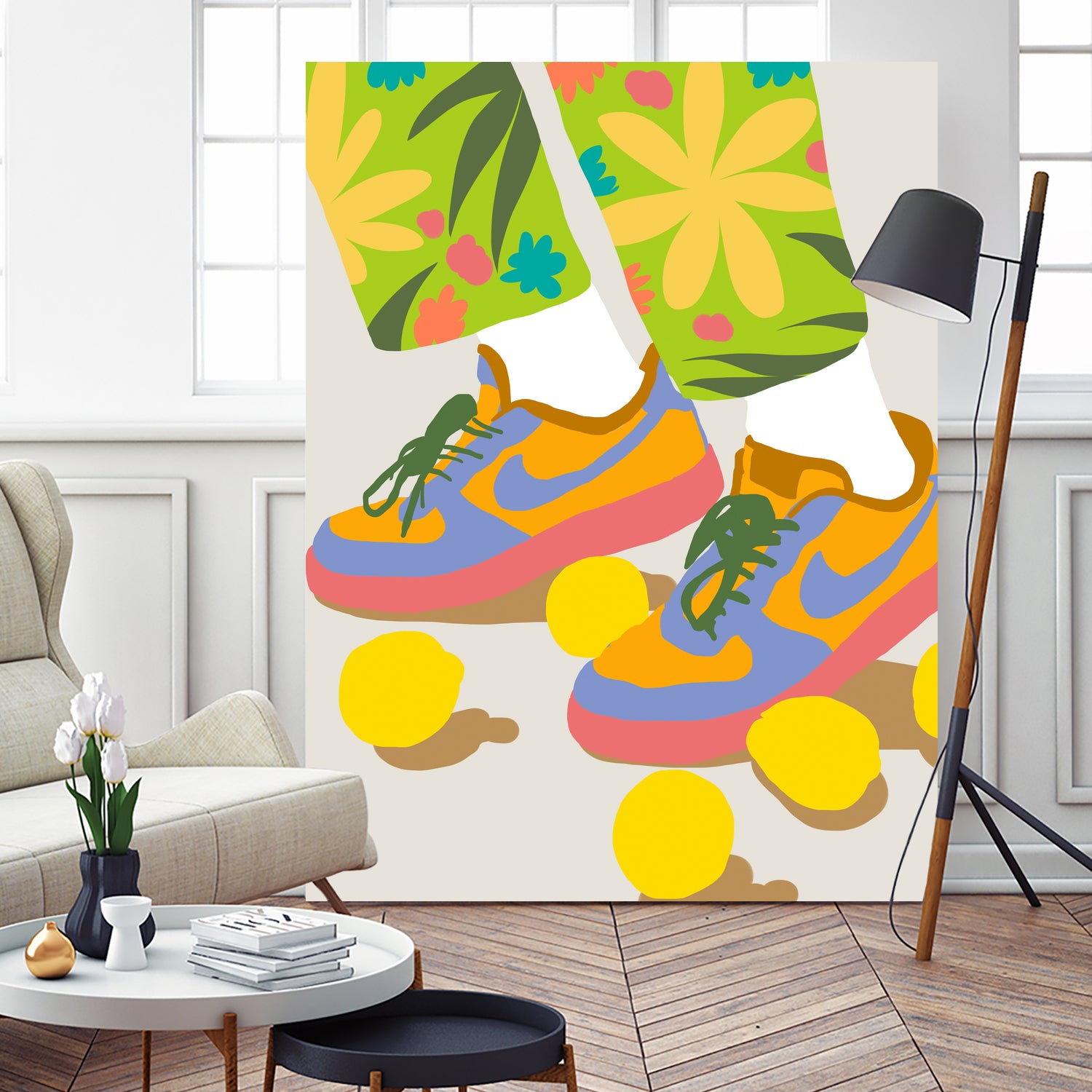 Easy Peasy Lemon Squeezy by 83 oranges on GIANT ART - orange digital rollerskates