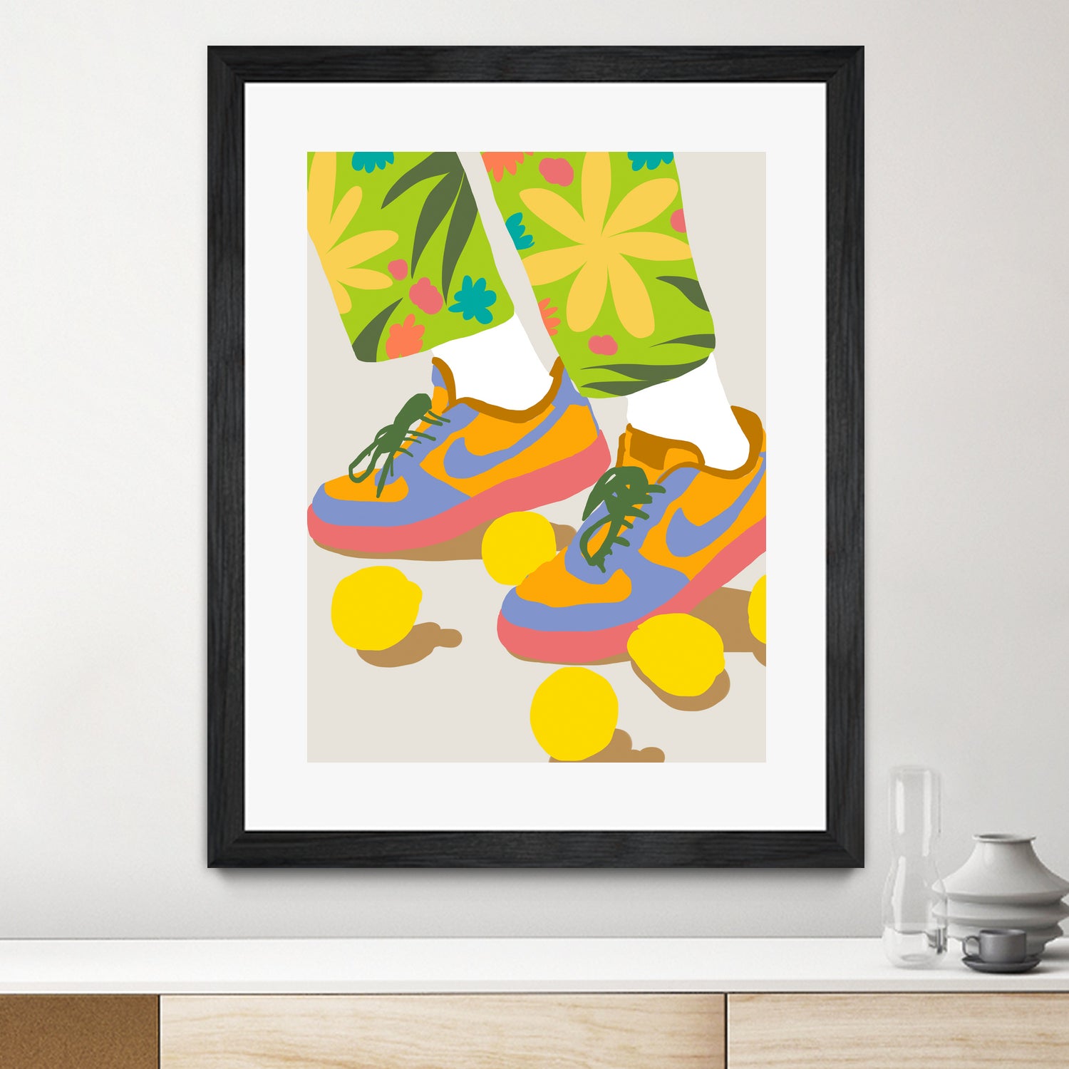 Easy Peasy Lemon Squeezy by 83 oranges on GIANT ART - orange digital rollerskates