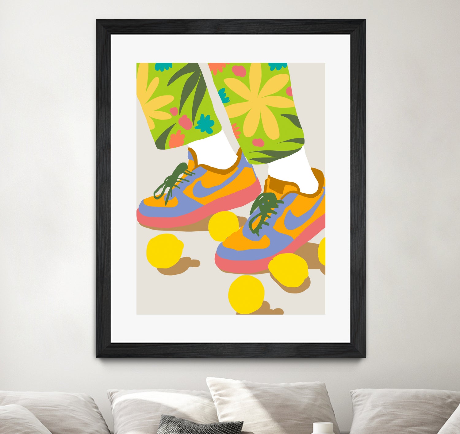 Easy Peasy Lemon Squeezy by 83 oranges on GIANT ART - orange digital rollerskates