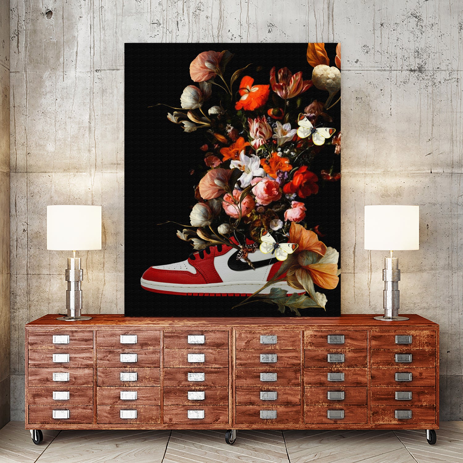Air Jordan Flowers by Edson Ramos on GIANT ART