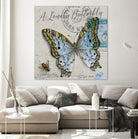 Lonely Butterfly Blue by David Loblaw on GIANT ART - blue photo illustration