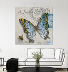 Lonely Butterfly Blue by David Loblaw on GIANT ART - blue photo illustration