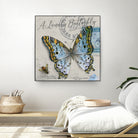 Lonely Butterfly Blue by David Loblaw on GIANT ART - blue photo illustration