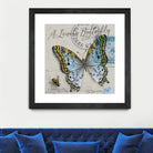 Lonely Butterfly Blue by David Loblaw on GIANT ART - blue photo illustration