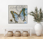 Lonely Butterfly Blue by David Loblaw on GIANT ART - blue photo illustration