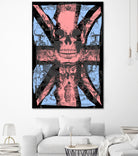 english flag skull by Sergio Marques on GIANT ART - red mixed media