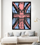 english flag skull by Sergio Marques on GIANT ART - red mixed media