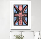 english flag skull by Sergio Marques on GIANT ART - red mixed media